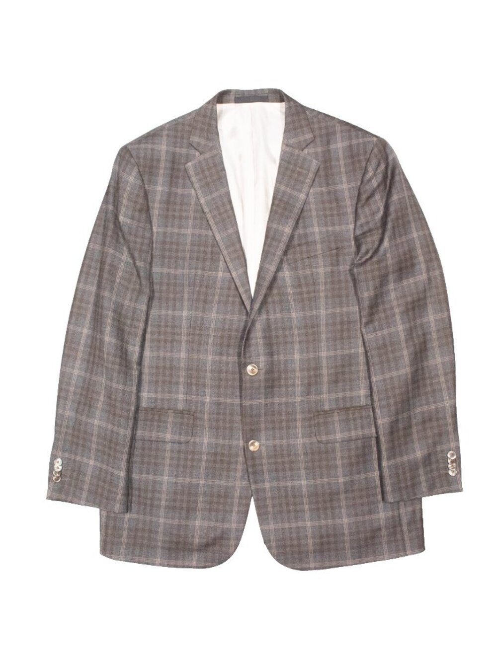 Arnold Brant Blazer Plaid 100% Wool Sport Coat 42L